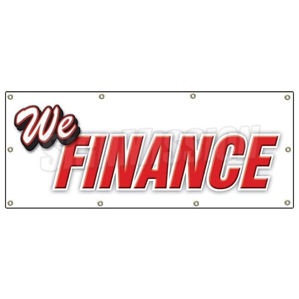 WE FINANCE BANNER SIGN used cars car dealer lot signs buy here